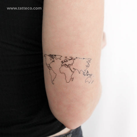 Map of World Tattoo - Best Tattoo Ideas Gallery